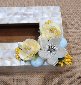 Gorgeous Mother of Pearl Tissue Box Holder