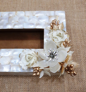 Gorgeous Mother of Pearl Tissue Box Holder