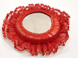 Red Pooja Thaal Frill