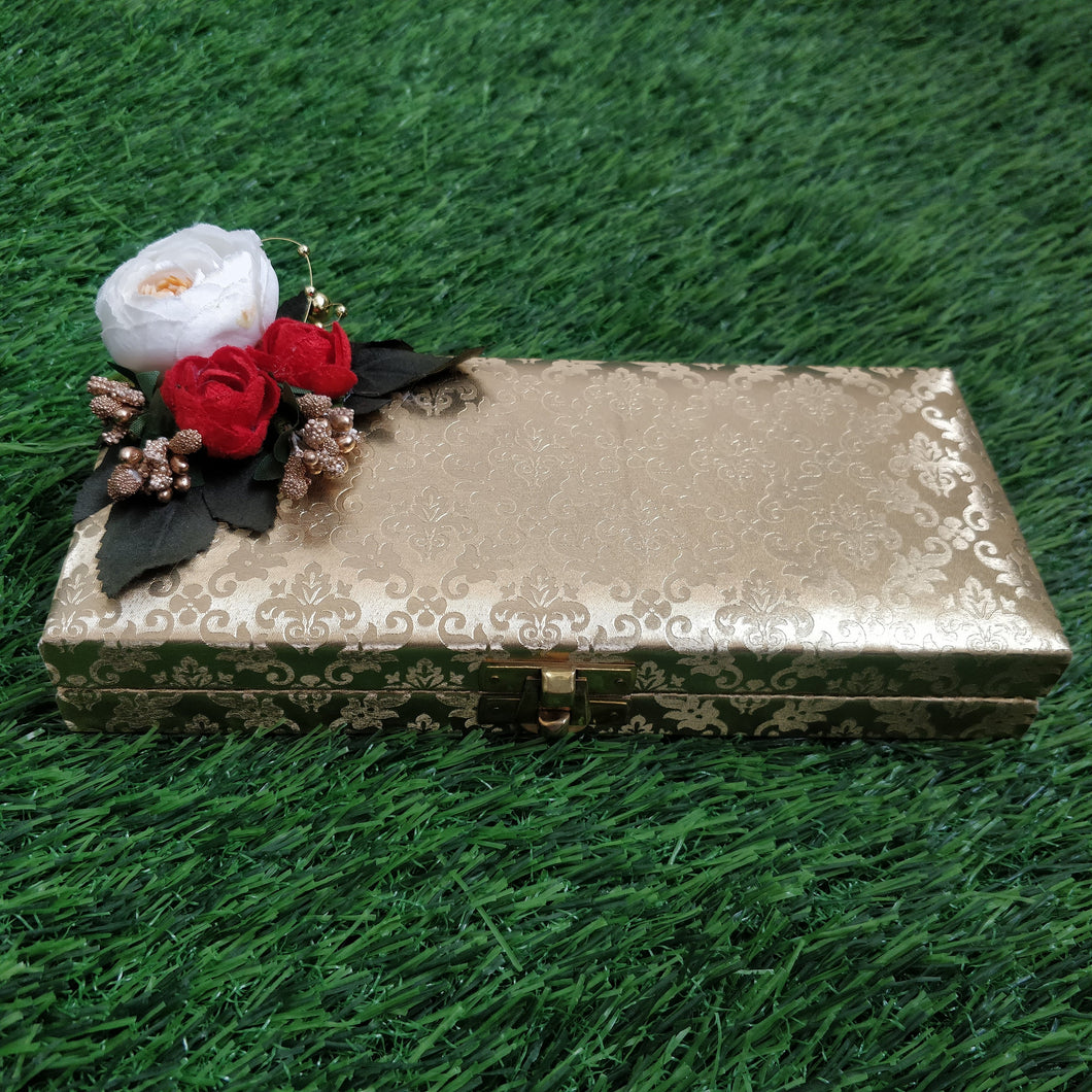 Golden Leatherite Cash Box