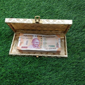 Golden Leatherite Cash Box